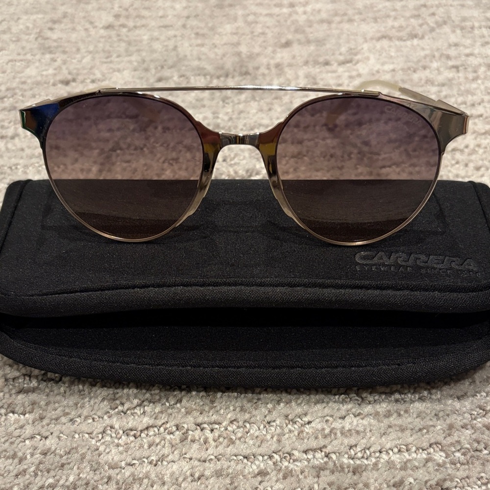 Carrera Sunglasses with Gold Frame and Case